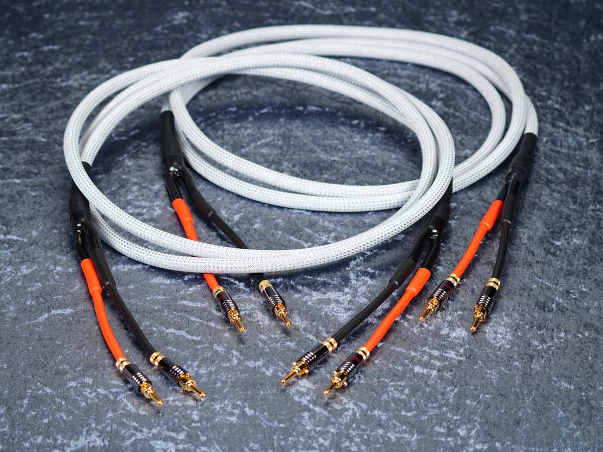 Lautsprecherkabel 'Meridian' 2x4,0 mm² Gfl mit Spreizspangen-Bananenstecker beidseitig