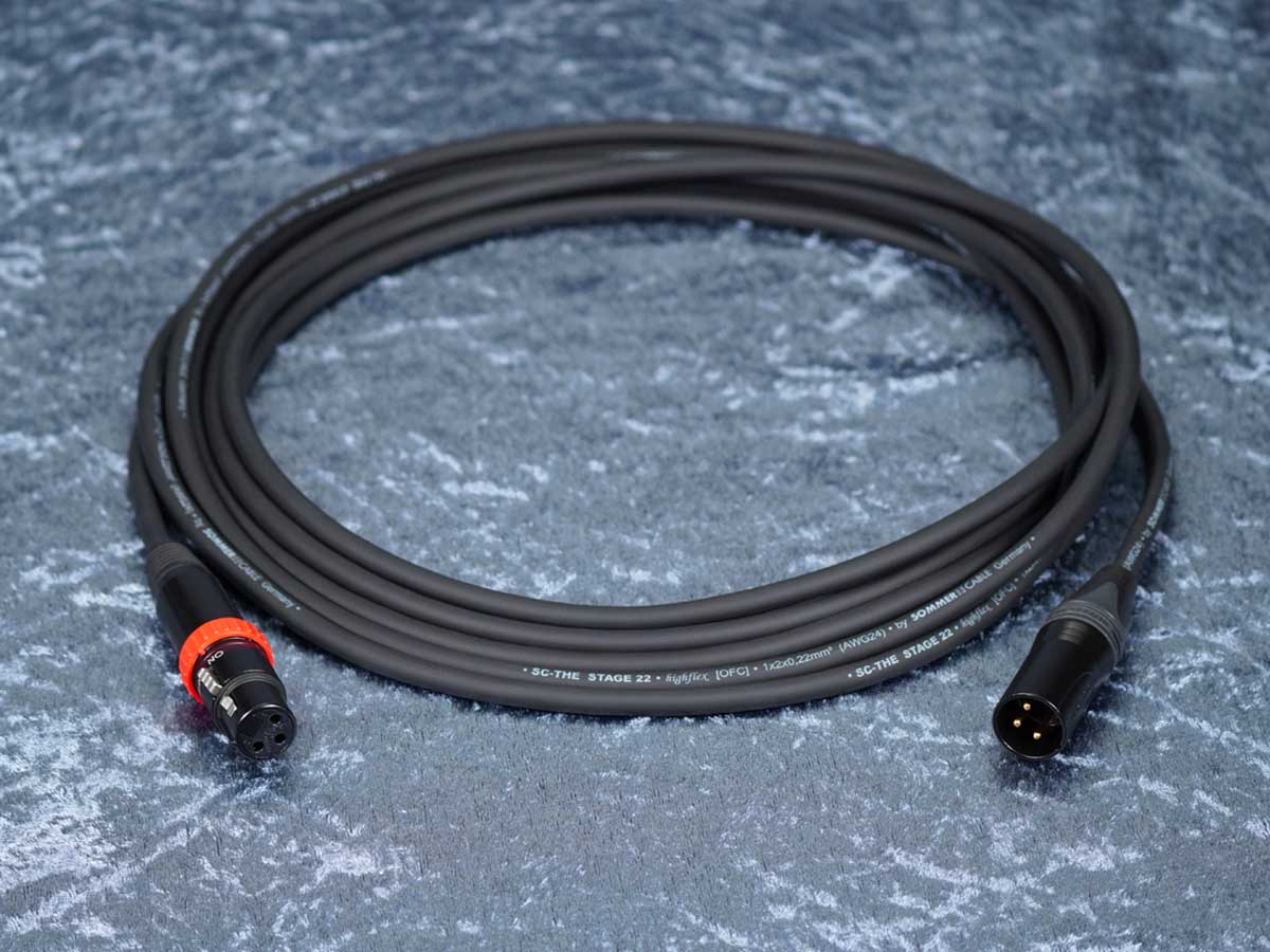 Mikrofonkabel Sommer 'The Stage 22' sw / Neutrik sw mit Schalter