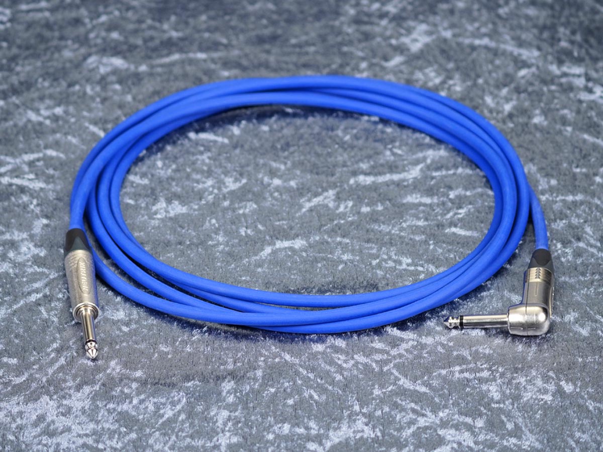 Instrumentenkabel Sommer 'Tricone XXL' blau - Neutrik Klinke auf Winkelklinke