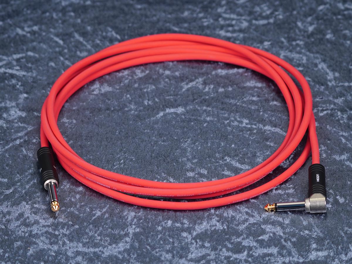 Instrumentenkabel Sommer 'Tricone XXL' rot - Hicon Klinke auf Winkelklinke