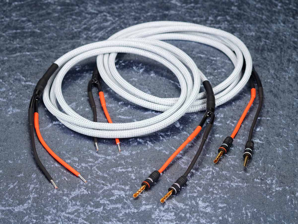 Lautsprecherkabel 'Meridian' 2x2,5 mm² Gfl mit Lamellen-Bananenstecker einseitig
