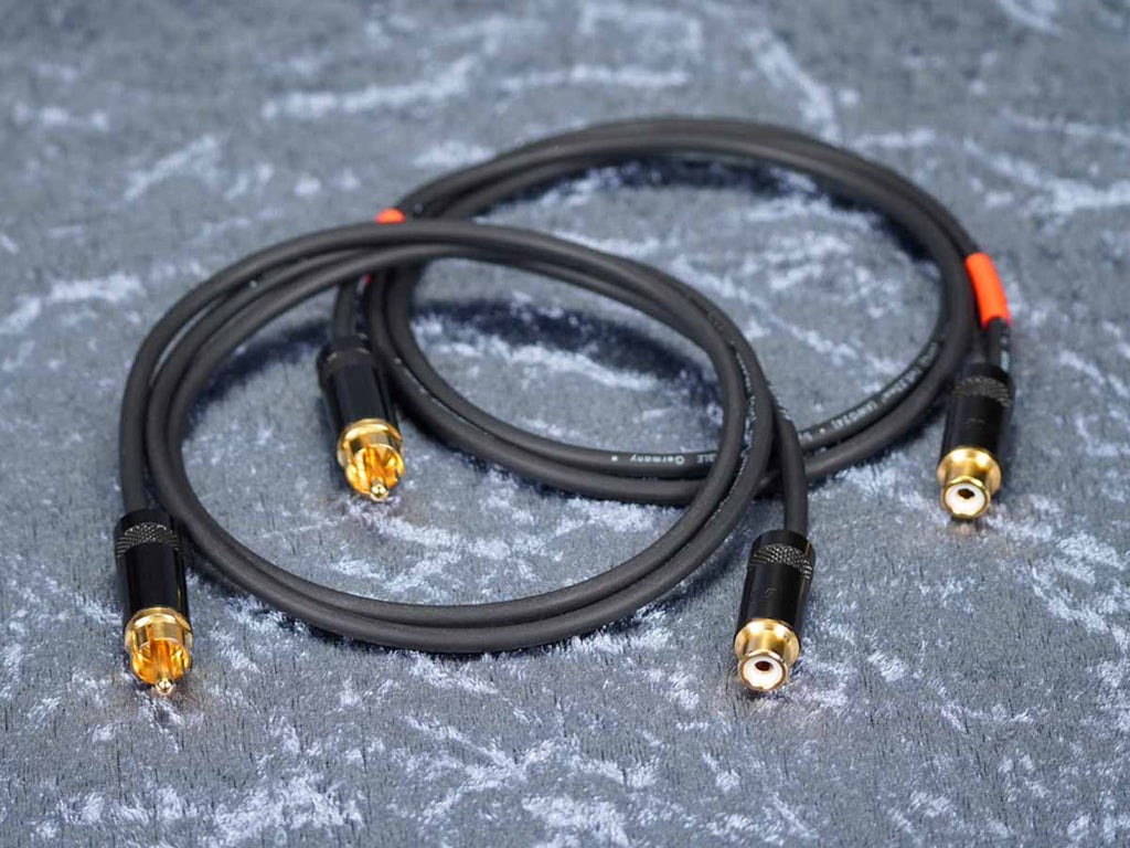 Cinchkabel Verlängerung Sommer 'Onyx Tynee' / REAN sw - Stereopaar