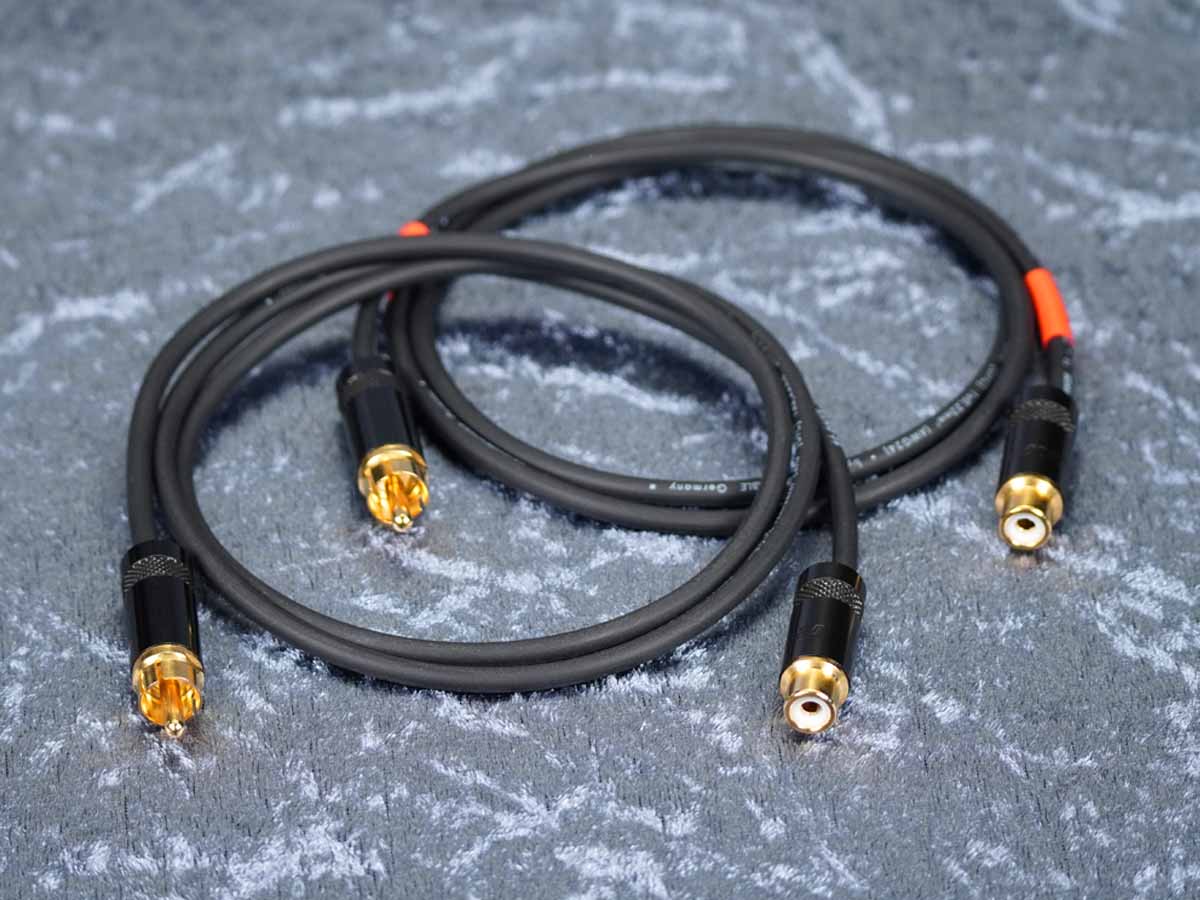 Cinchkabel Verlängerung Sommer 'Onyx Tynee' / REAN sw - Stereopaar