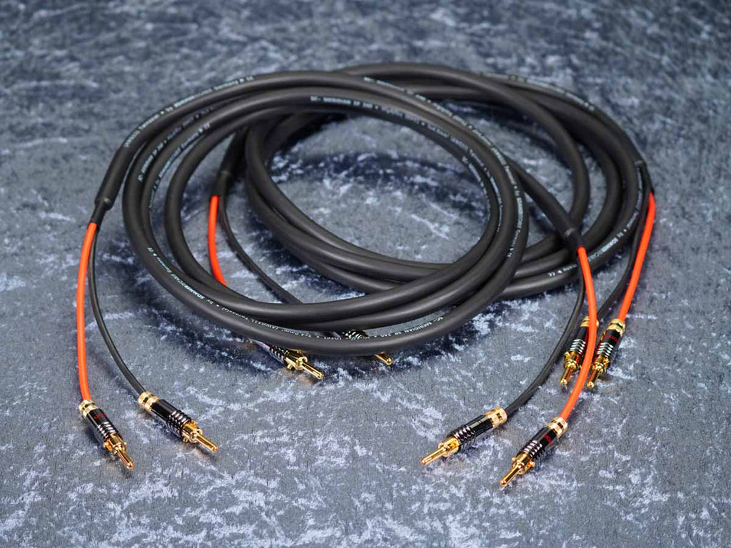 Lautsprecherkabel 'Meridian' 2x4,0 mm² mit Spreizspangen-Bananenstecker beidseitig