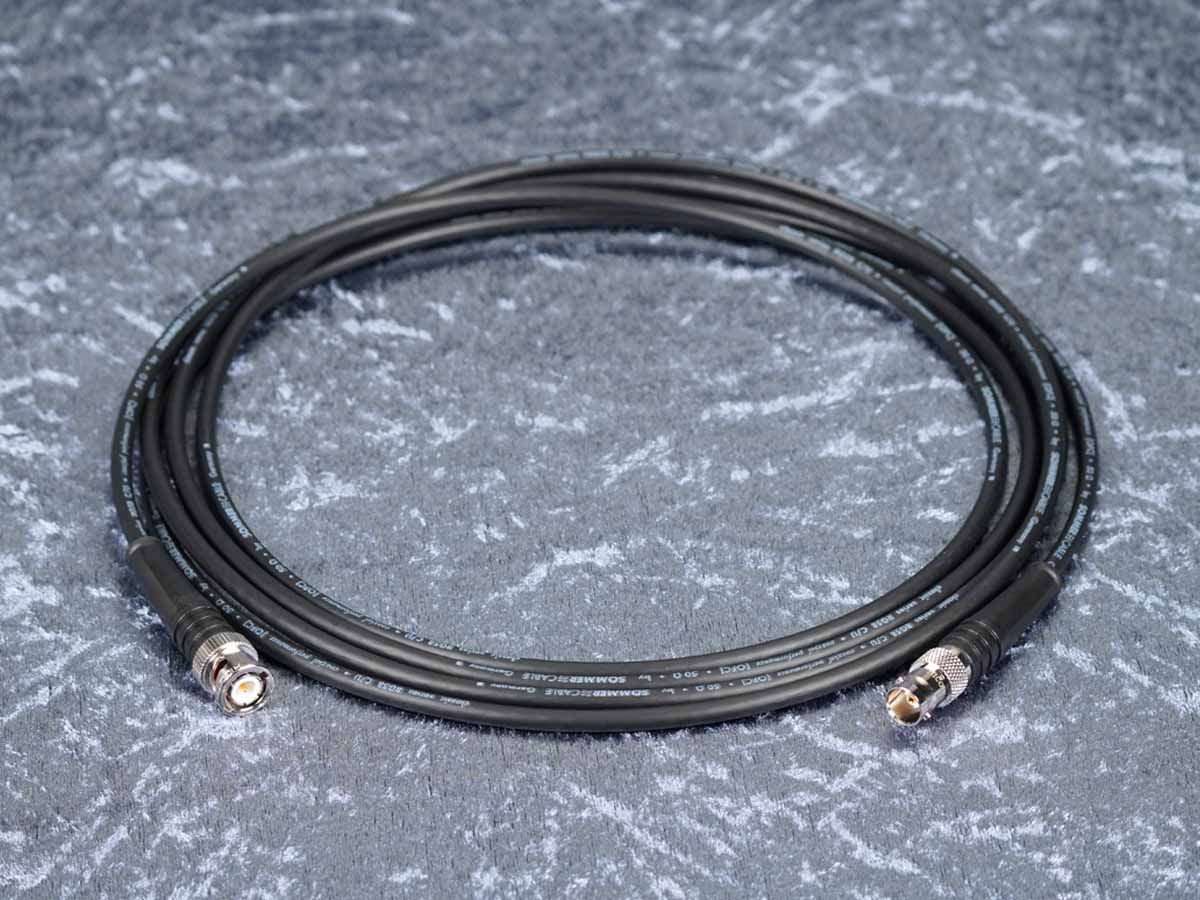 Antennenkabel 50 Ohm BNC Sommer 'RG58 C/U' sw - Hicon BNC58 auf BNC58FK (Buchse)