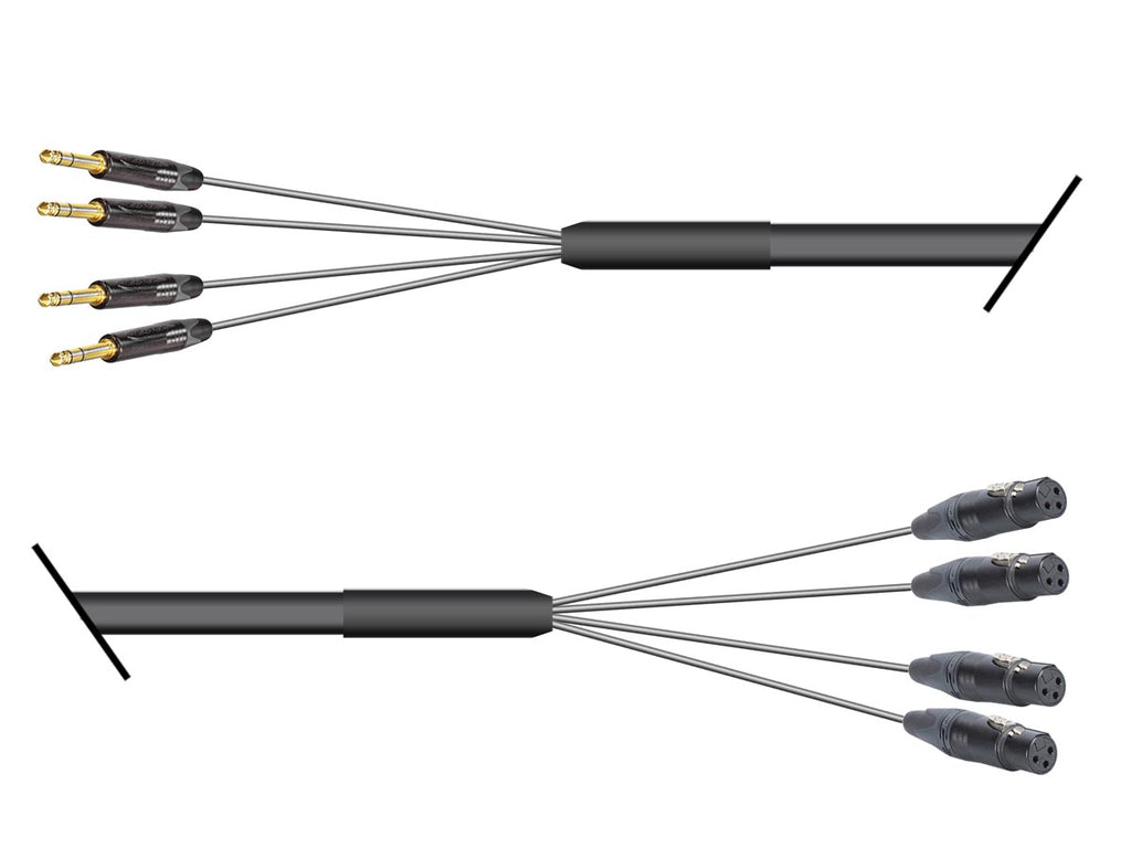 Multicore 4-Kanal Klinke sym. auf XLR female / Sommer Mistral / Neutrik