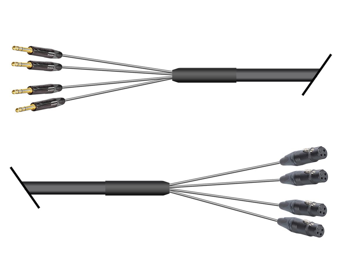 Multicore 4-Kanal Klinke sym. auf XLR female / Sommer Mistral / Neutrik