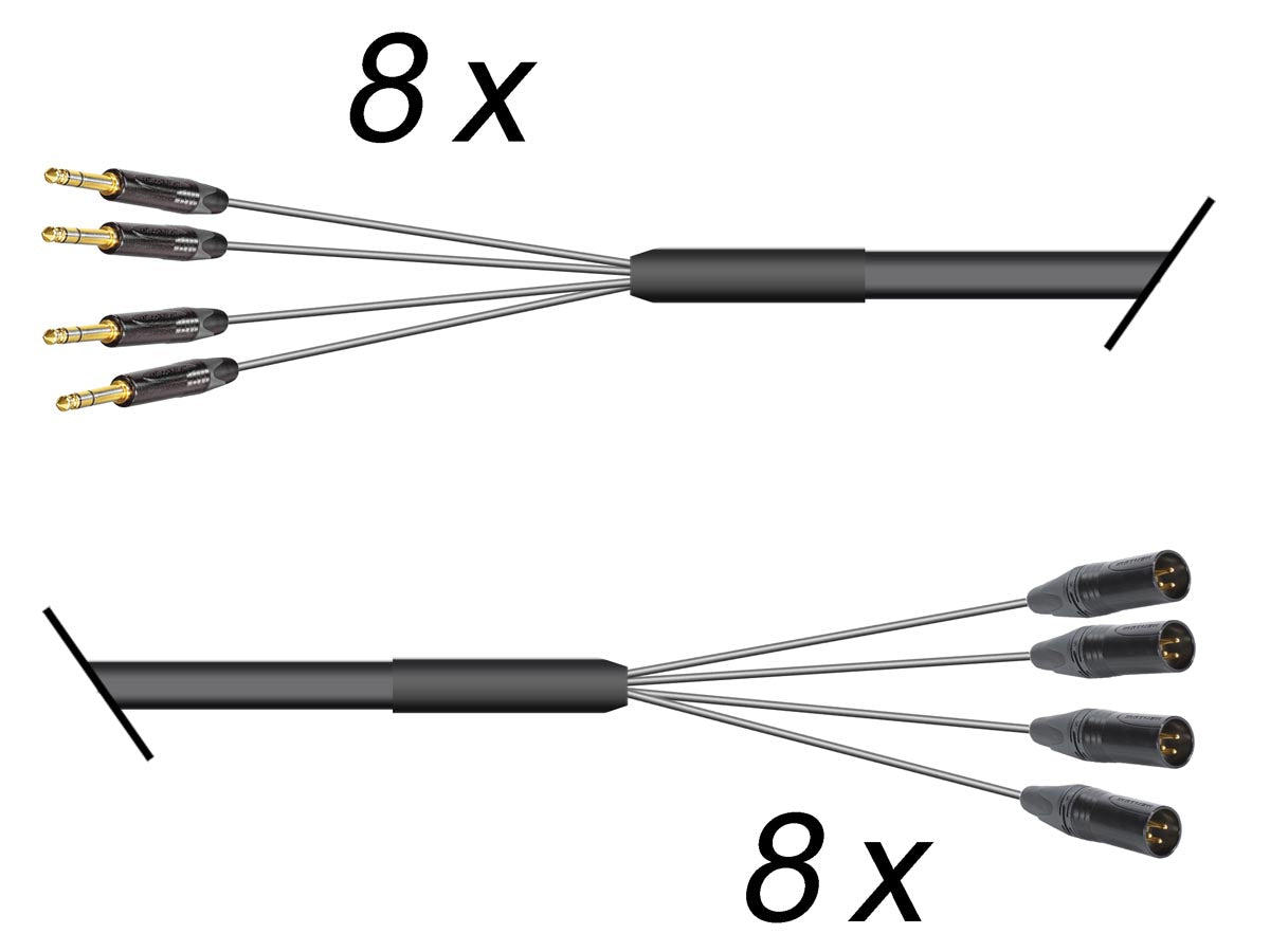 Multicore 8-Kanal Klinke sym. auf XLR male / Sommer Mistral / Neutrik