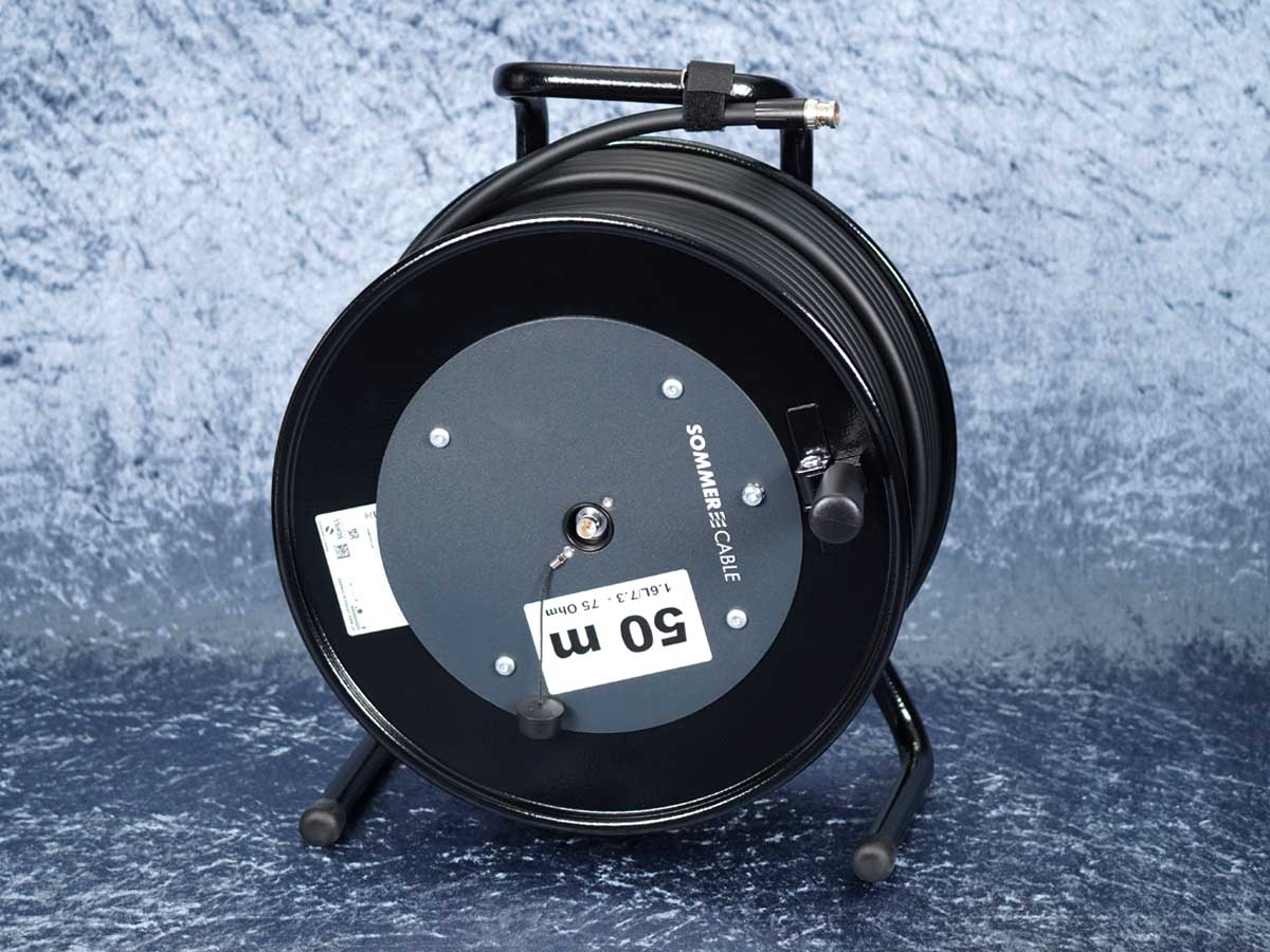 SDI-Kabel auf Stahltrommel SC VectorPlus RCB 1.6L/7.3 / Neutrik / 50 m / schwarz