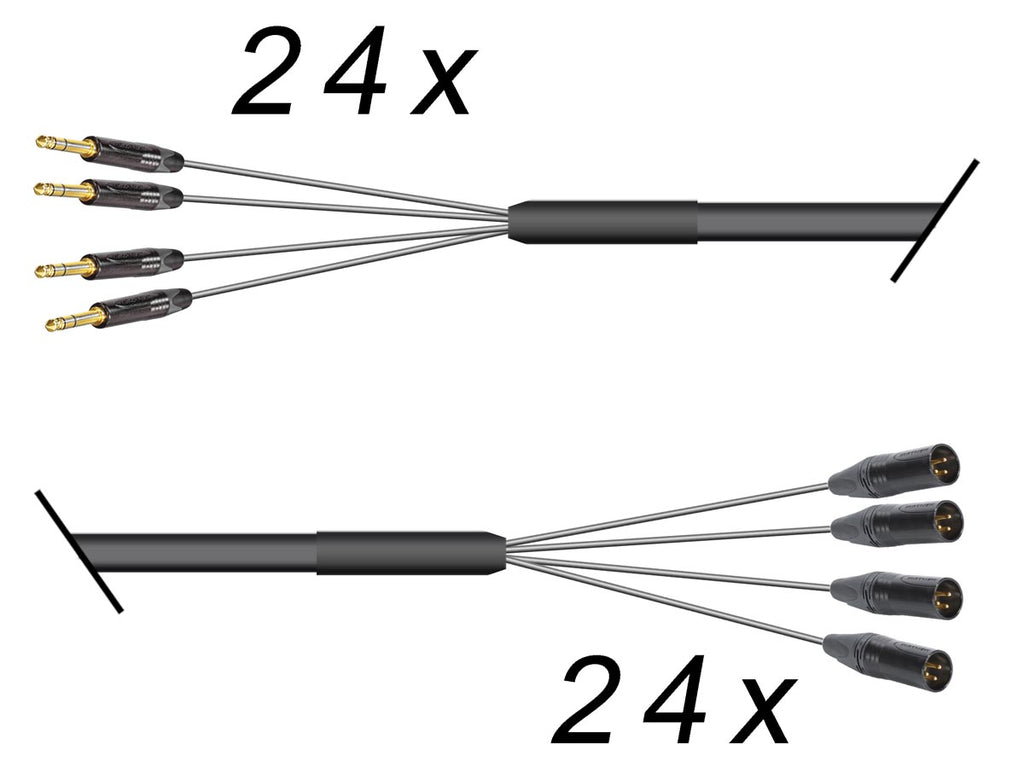 Multicore 24-Kanal Klinke sym. auf XLR male / Sommer Mistral / Neutrik