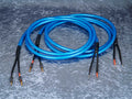 Lautsprecherkabel 'Dual Blue' - Lamellen-Bananenstecker auf Aderendhülsen